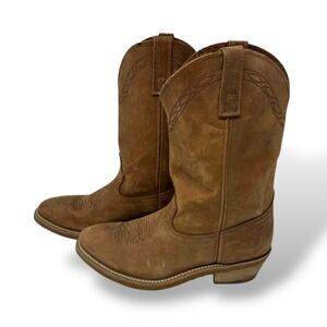 MASTERSON Men's Nubuck Boots Western Brown RB4000 Size 10D